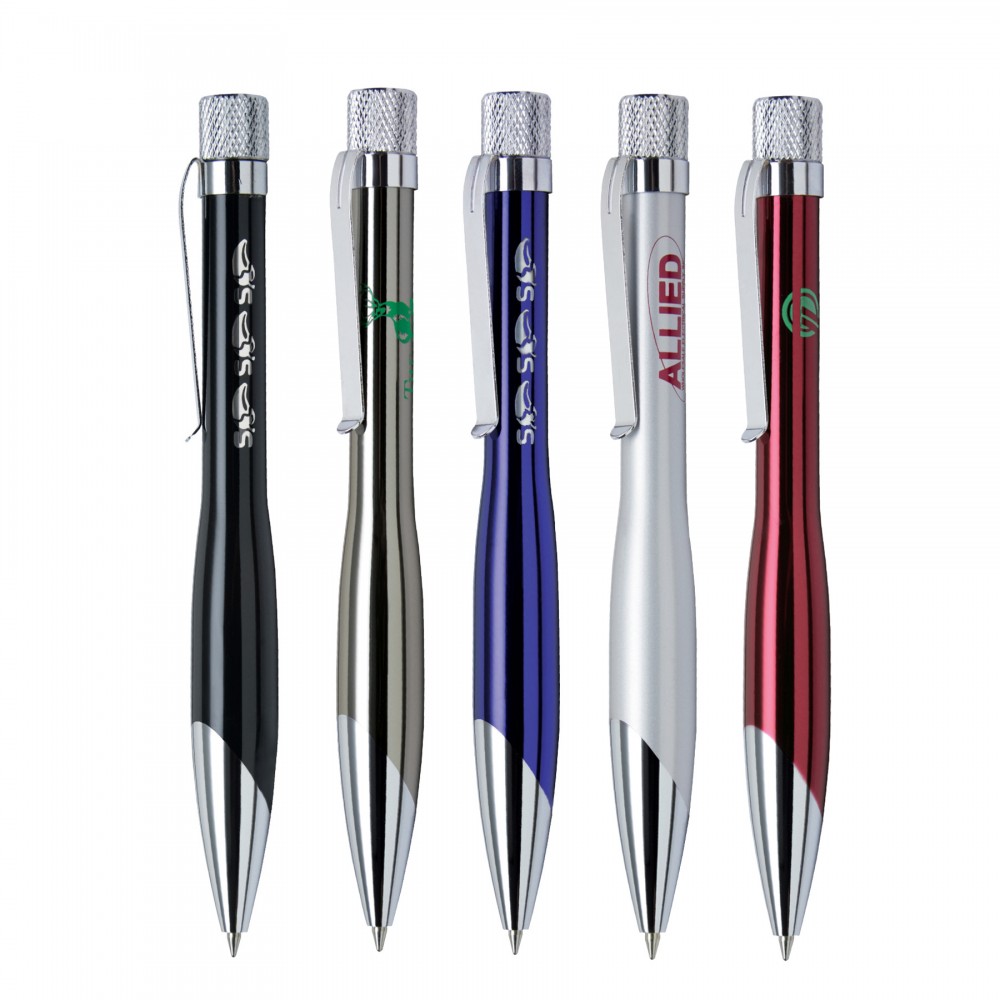 Metal Pen, Ballpoint pen, Twist action, Blue ink refill optional Custom Engraved Metal Pen, Ballpoint pen, Twist action, Blue ink refill optional Custom Engraved