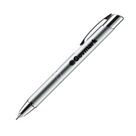 Logo Branded Light Up Metal Pen/Light - Silver