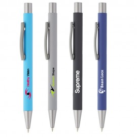 Custom Engraved Cordova Rubber Coated Metal Pens  Custom Engraved Cordova Rubber Coated Metal Pens