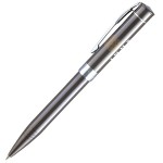 Logo Branded Twist Action Ballpoint Pen w/ Chrome Trim