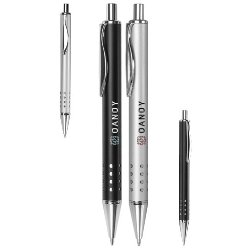 Swerve Clip Metal Ballpoint Pens Logo Branded