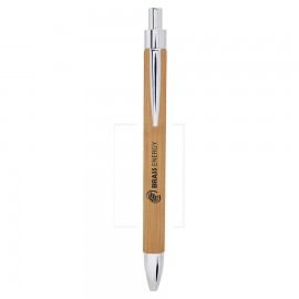 Custom Engraved Bamboo Leatherette Pen