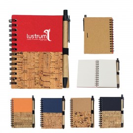 Kraft Grain Spiral Notebook & Pen Custom Imprinted