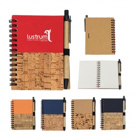 Kraft Grain Spiral Notebook & Pen Custom Imprinted  Kraft Grain Spiral Notebook & Pen Custom Imprinted