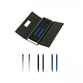 Custom Imprinted Triangle Metal Pen & Pencil Set
