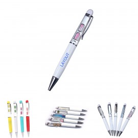 Custom Imprinted 3D Floating Hourglass Oil Pen