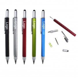 Versatile 6-in-1 Tool Ballpoint Pen Custom Engraved