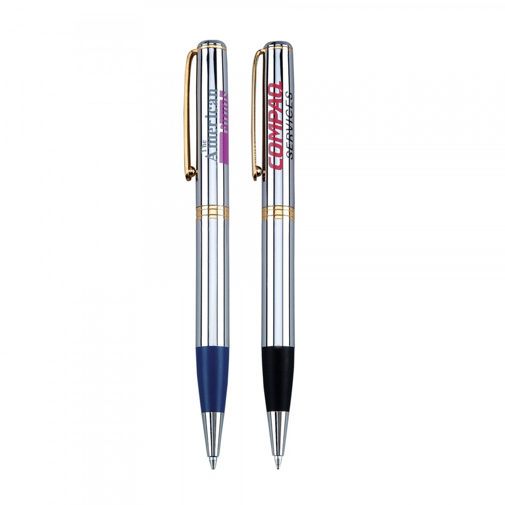 Edda Chrome Metal Pen, Ballpoint pen Logo Branded