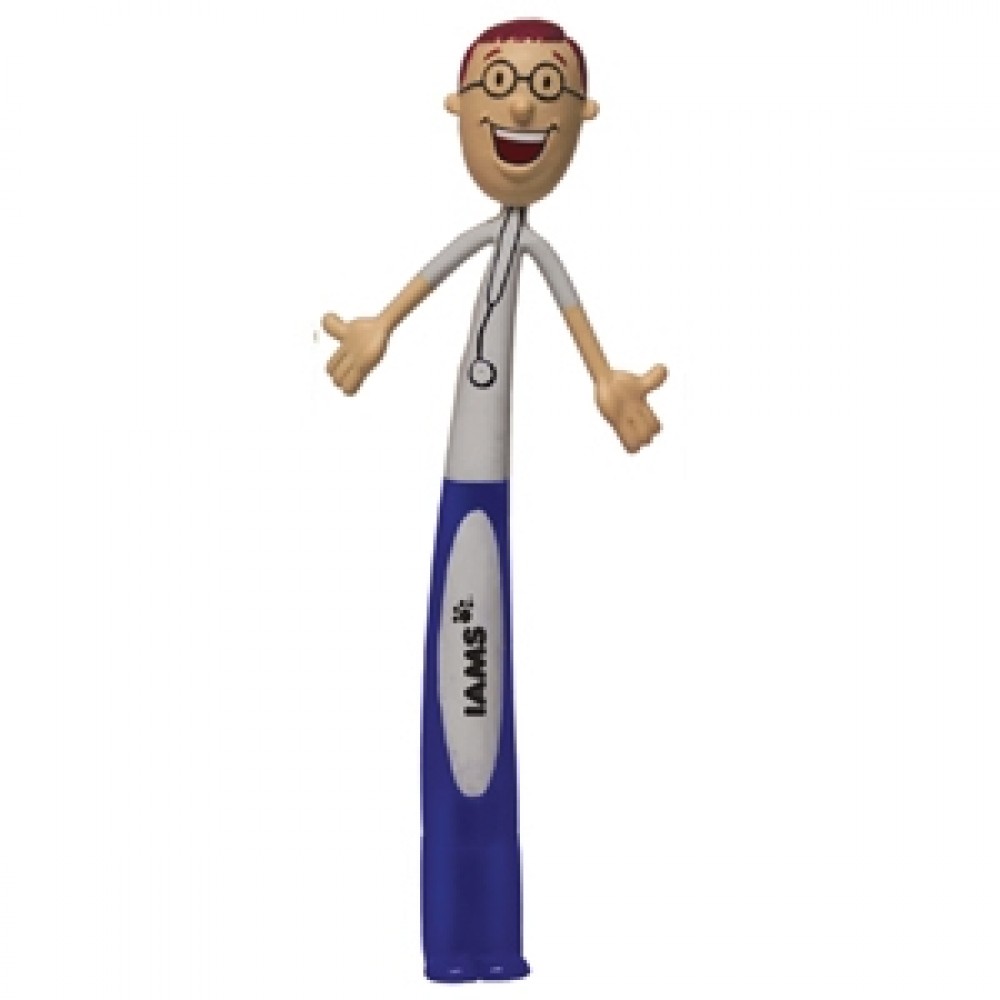 Male Health Care Professional Bend-A-Pen (Spot Color) Custom Imprinted