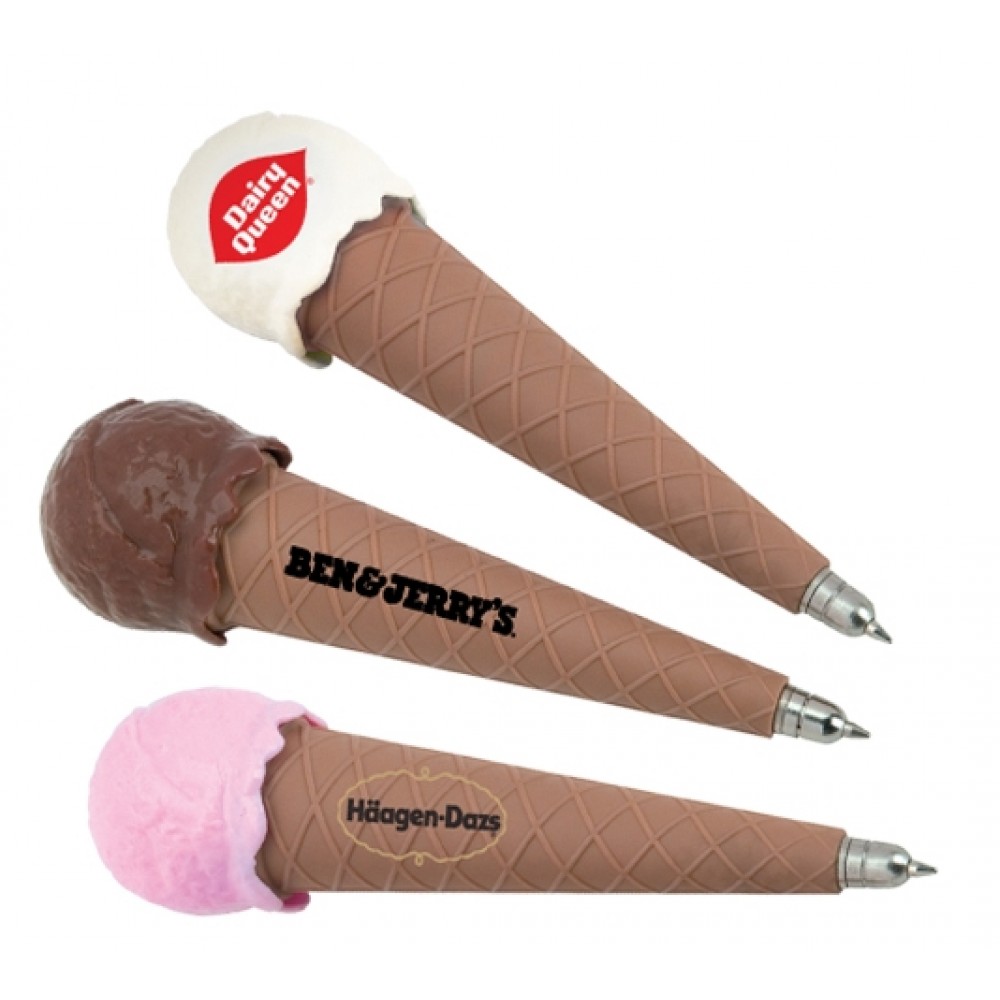 Logo Branded Ice Cream Cone Pen