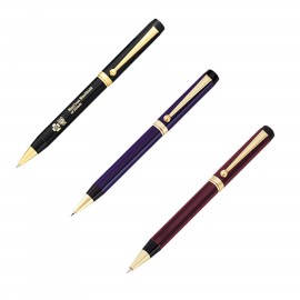New York Ballpoint Pen w/ Black & Gold Trim Custom Imprinted
