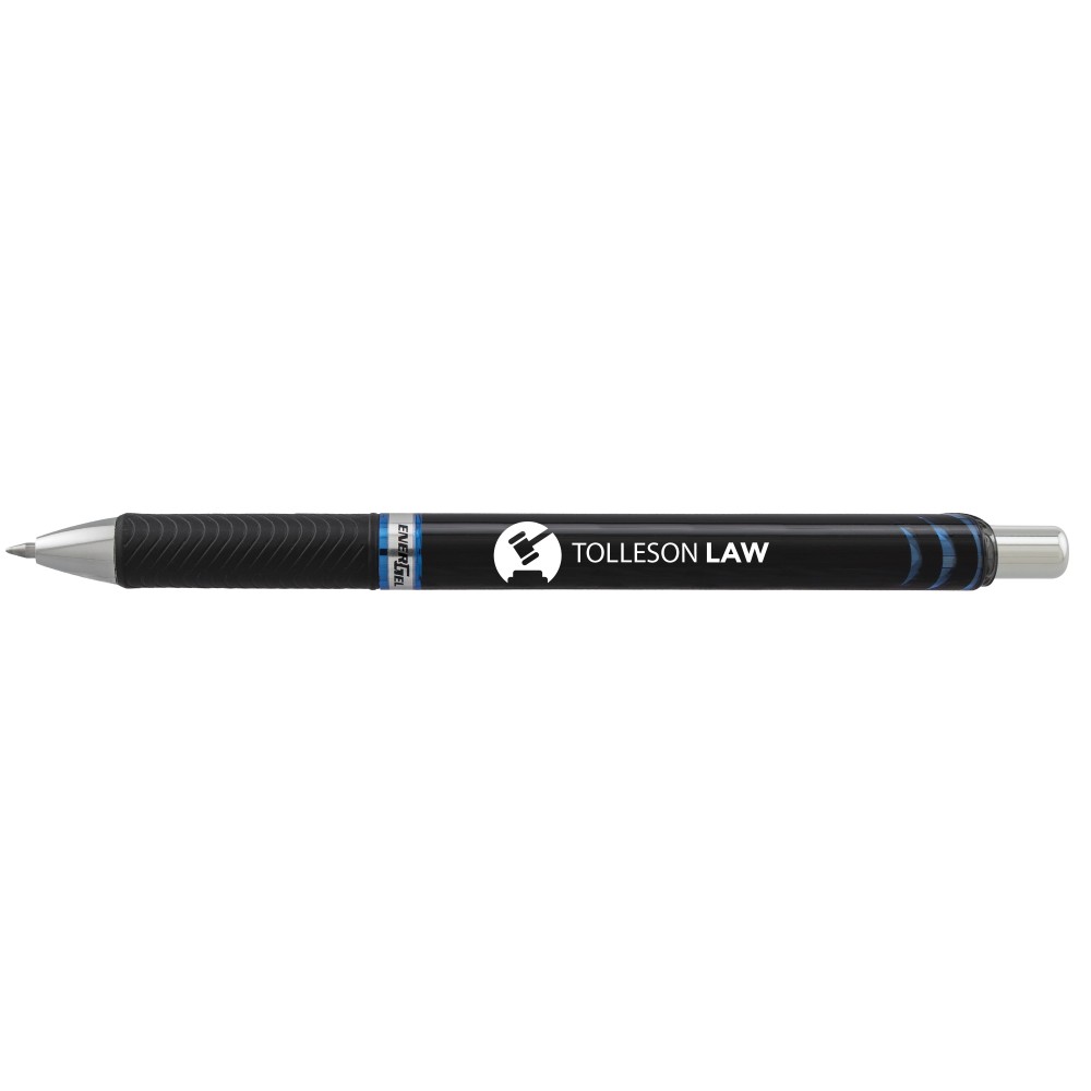 Custom Engraved Pentel EnerGel Pro Gel Ink Pen - Black/Blue Ink
