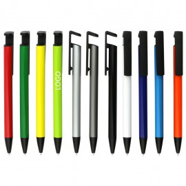 Logo Branded Metal Pen With Phone Stand Clip