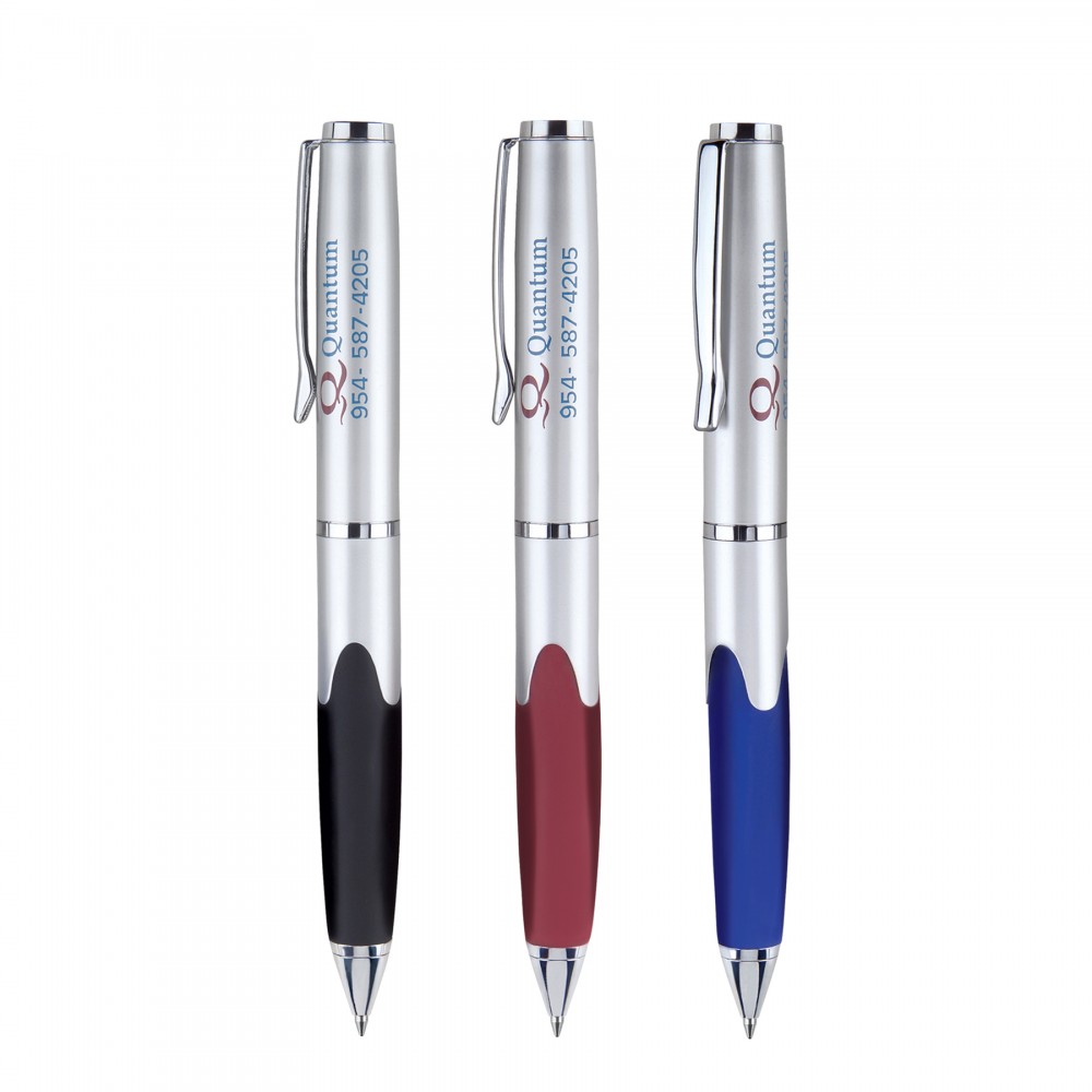 Metal Pen, Ballpoint pen, Twist action, Blue ink refill optional Logo Branded