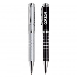 Custom Imprinted Metal Pen, Ballpoint pen, Twist action, Blue ink refill optional