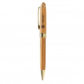 Custom Engraved The Milano Blanc Bamboo Ballpoint Pen