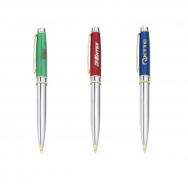 Windsor-I Ballpoint Pen w/Chrome Barrel Logo Branded