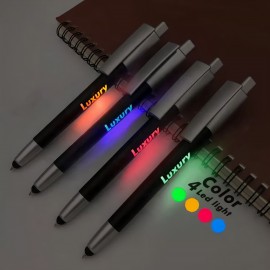 Logo Branded Light Up Pen with Stylus  Logo Branded Light Up Pen with Stylus