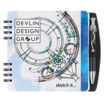 Custom Engraved Gloss Square Journals w/Pen & Safe Back Cover (5")