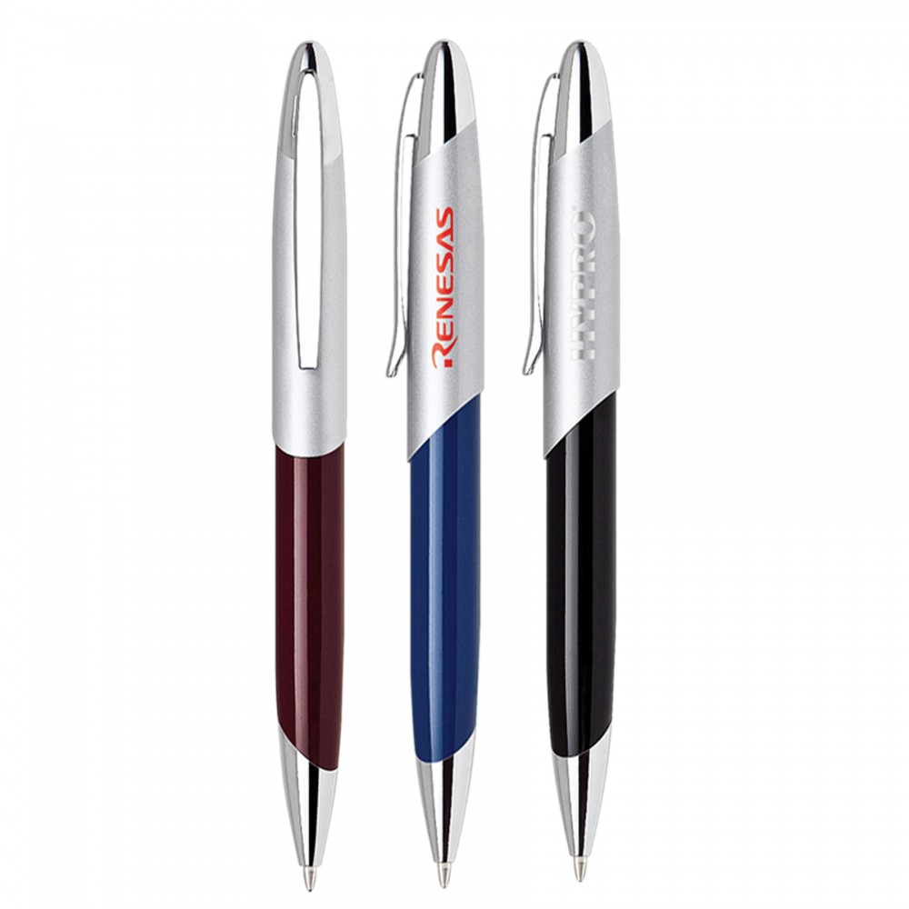 Metal Pen, Ballpoint pen, Twist action, Blue ink refill optional Logo Branded Metal Pen, Ballpoint pen, Twist action, Blue ink refill optional Logo Branded
