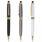 Heavy Weight Brass Twist Action Ballpoint Stylus Pen Custom Imprinted