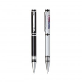 Logo Branded Twist Action Metal Ballpoint Pen