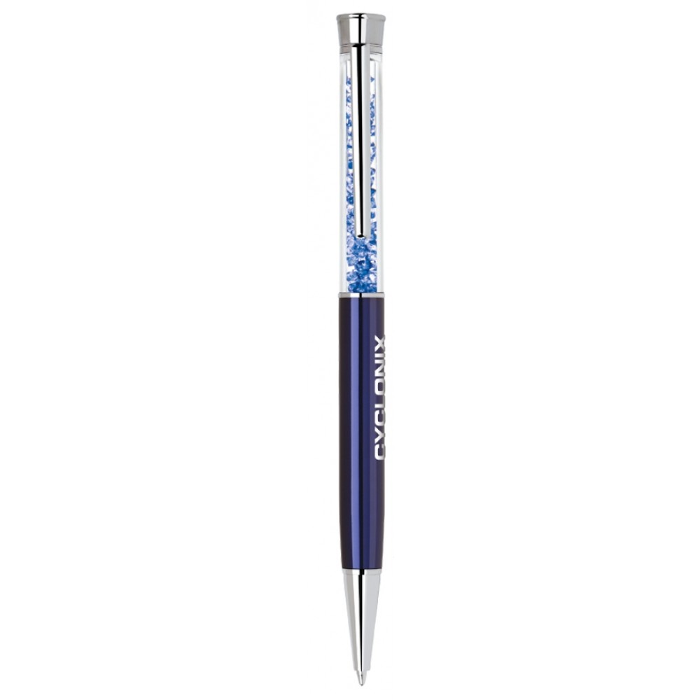 Logo Branded Crystal-II Twist Action Ballpoint Pen w/Matching Crystals Logo Branded Crystal-II Twist Action Ballpoint Pen w/Matching Crystals