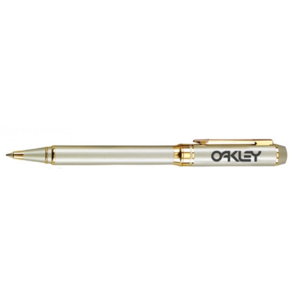 Logo Branded Elite Twist Action Ballpoint Pen w/Gold Clip & Trim Logo Branded Elite Twist Action Ballpoint Pen w/Gold Clip & Trim