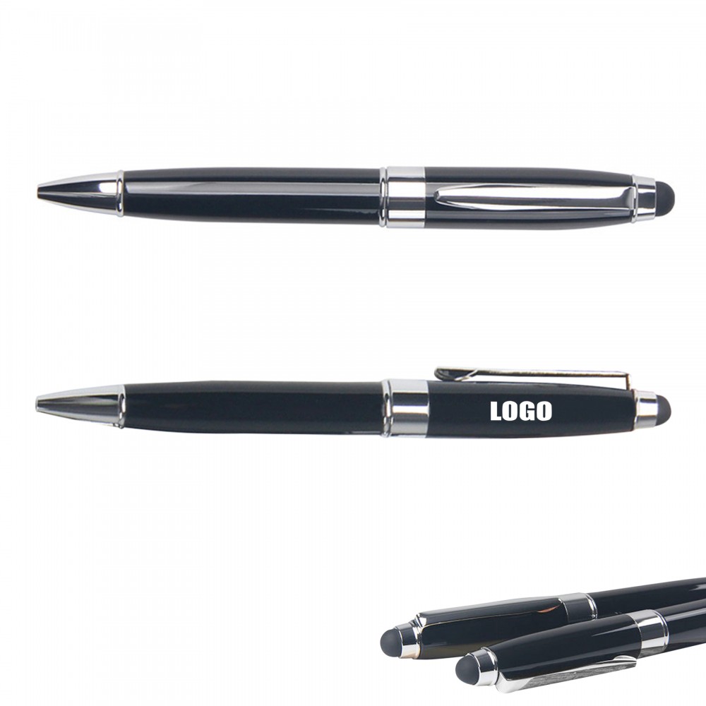 Custom Engraved Business Swivel Metal Pen With Stylus