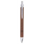 Custom Imprinted Brown/Black Leatherette Pen