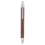 Custom Imprinted Brown/Black Leatherette Pen