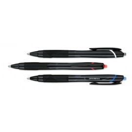 Custom Engraved Uni-Ball JetStream Sport Retractable Ball Point Pen w/ Textured Grip WITH BLACK,BLUE,RED INK