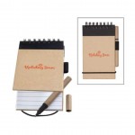 Custom Imprinted Recycled Flip-up Notepad/Pen - Black