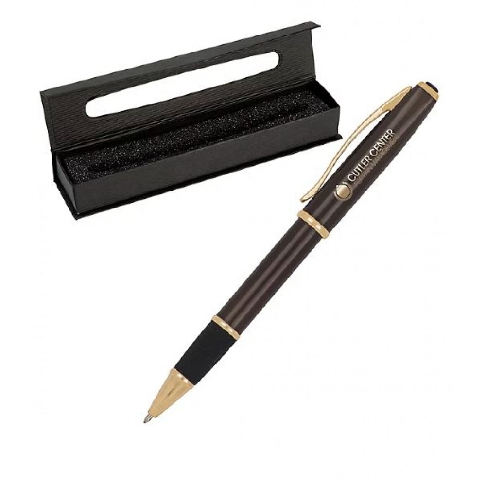 Custom Engraved Briarwood Executive Pen With Gift Box
