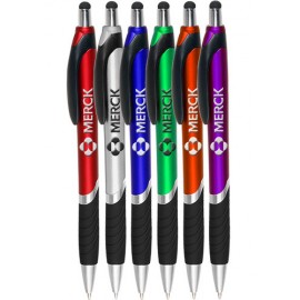 Logo Branded Plastic Pen with Screen Touch Stylus  Logo Branded Plastic Pen with Screen Touch Stylus
