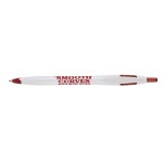 Kontour Retractable Ballpoint Pen (White/Red) Custom Engraved