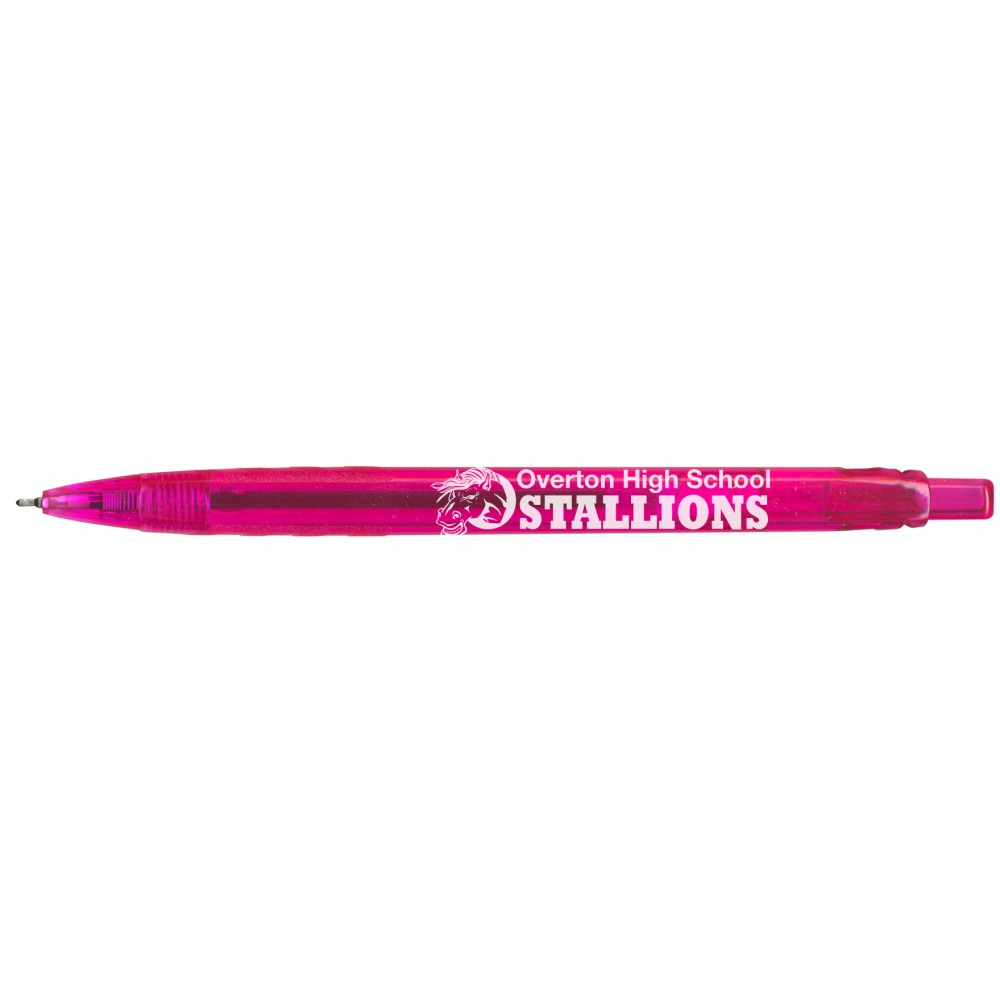 Logo Branded Lusitano Retractable Ballpoint Pen - Pink Logo Branded Lusitano Retractable Ballpoint Pen - Pink