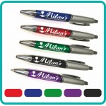 THE EXECUTIVE PENS Retractable Silver Accents Logo Branded