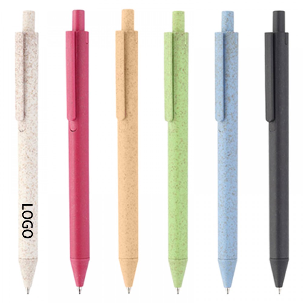 Custom Imprinted Recyclable Wheat Straw Ballpoint Pen