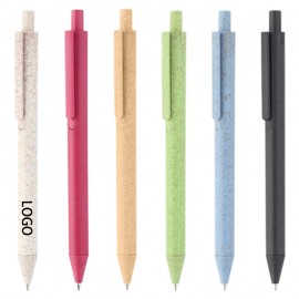 Recyclable Wheat Straw Ballpoint Pen Logo Branded  Recyclable Wheat Straw Ballpoint Pen Logo Branded