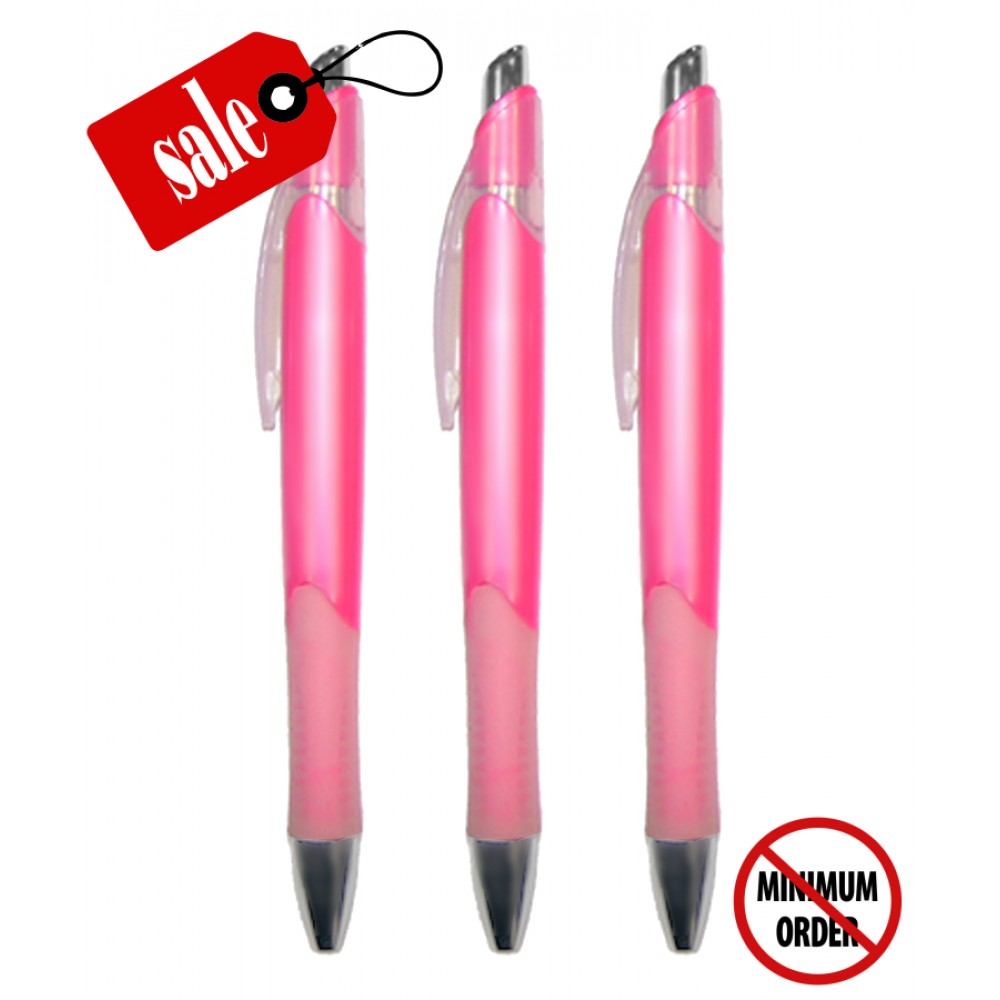 Custom Imprinted Closeout Shiny Colored - Wave - Barrel Click Pen