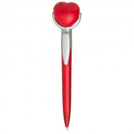 Custom Imprinted Heart Squeeze Top Pen