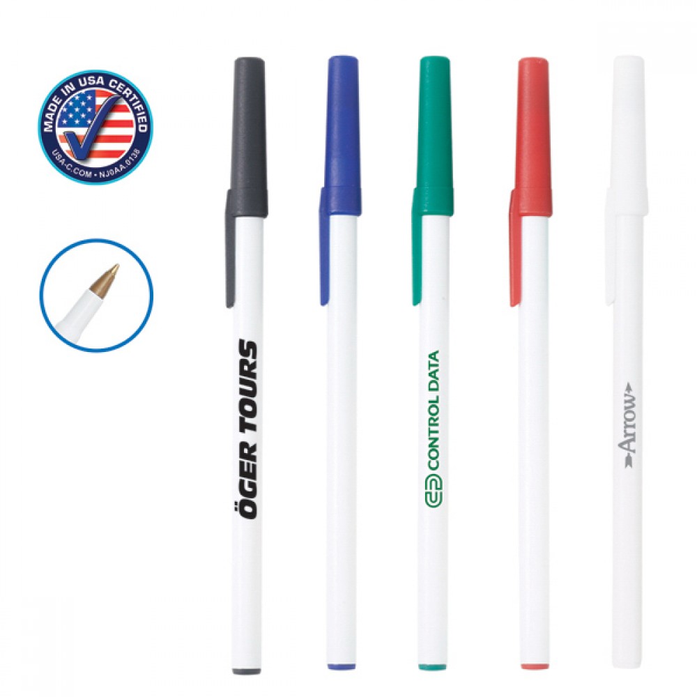 Luton USA Made Stick Pen with Gold tip Custom Imprinted Luton USA Made Stick Pen with Gold tip Custom Imprinted
