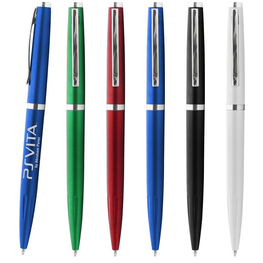 Matte Metallic Deluxe Plastic Twist Pen Custom Engraved Matte Metallic Deluxe Plastic Twist Pen Custom Engraved