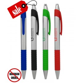 Closeout Click Grip Promo Pen - No Minimum Custom Imprinted  Closeout Click Grip Promo Pen - No Minimum Custom Imprinted