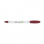 Paper Mate Sport RT White Barrel - Black Ink - Burgundy Logo Branded