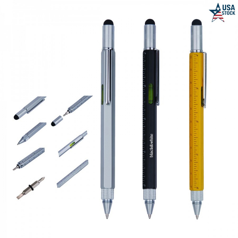 6-in-1 Multi Tool Ruler Pen Logo Branded