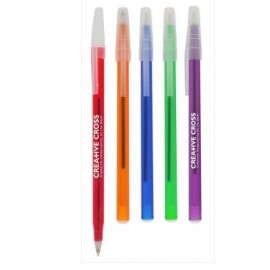 Belfast T Ballpoint Pen with Translucent Barrel and Cap stick pen Logo Branded