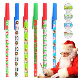 Christmas Stick Pen Custom Imprinted