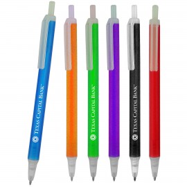 Custom Engraved Orlando Translucent value click stick Pen W/ Frost White Trim  Custom Engraved Orlando Translucent value click stick Pen W/ Frost White Trim